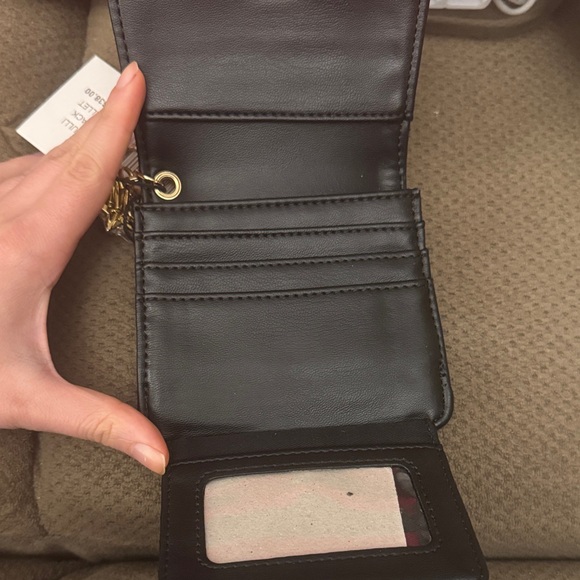 Steve Madden Black Faux Leather Small Wallet - Picture 4 of 5